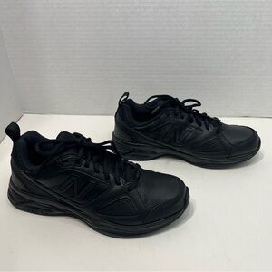 NEW BALANCE 623 Men's size 8 Black Athletic Shoes leather non marking
